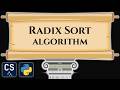 Radix Sort Algorithm Visualization | Step by Step Python Code Animation