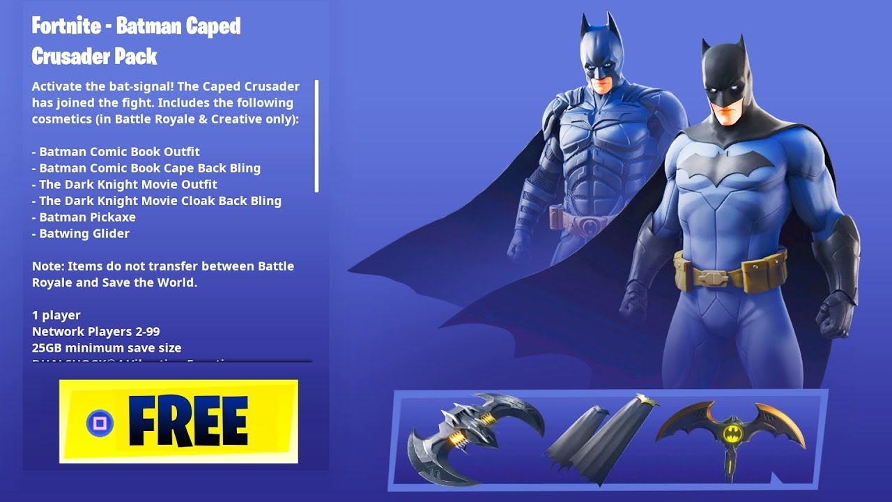 How To Get The "BATMAN CAPED CRUSADER" Pack For FREE In Fortnite! (New ...