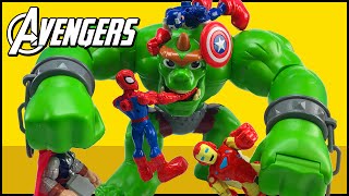 Avengers Assemble Captain America Hulk Iron Man Spider-Man Thor Wolverine Fight Castle Ogre
