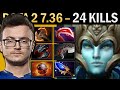 Phantom Assassin Gameplay Miracle with Abyssal and 24 Kills - Dota 7.36