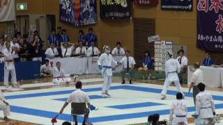 2017年 空手道 男子団体組手 T4 6 おかやま山陽×日章学園２回戦