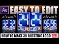 After Effects Template: How To Make 3D Rotating Logo