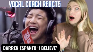 Vocal Coach Reacts: DARREN ESPANTO ‘I Believe’ - First Listen!