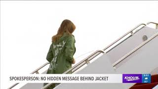 Spokesperson: no hidden message behind First Lady's jacket