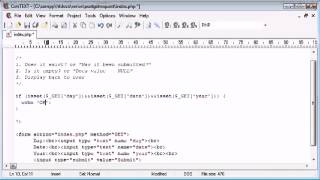 Beginner PHP Tutorial 69 Working with $ GET Variables flv