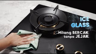 KOMPOR TANAM DENGAN ICE GLASS \u0026 LOTUS FLAME - ARTUGO Built-In HOB AH 2735 FL