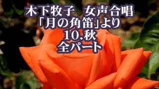 木下牧子　女声「月の角笛」より　１０．秋　全パート