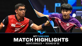 Huang Yan Cheng vs Manush Utpalbhai Shah | MS R32 | WTT Contender Tunis 2024