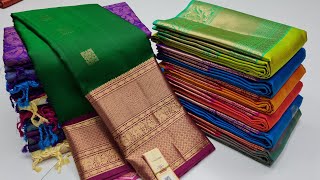 Kanchi Big Border Pattu Sarees || Turning Border Silk Sarees Direct From Weavers||Online Sale