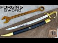 FORGING a Briquet Saber out of Rusted Iron WRENCH - Sword Making