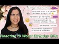 Reacting to Your WORST Birthday Presents EVER 2 | Just Sharon