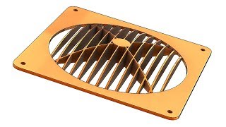 SolidWorks Tutorial # 295: Fan ventilation grill (plastic/ sheet metal vent command