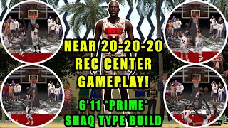 NEAR 20-20-20 GAME AT THE REC CENTER WITH THE 6'11 *PRIME* SHAQ TYPE BUILD ON NBA 2K24