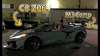 C8 Corvette Z06 vs BMW M3 (Destroying $4k Worth of Tires)