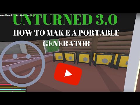 unturned how to make a portable generator