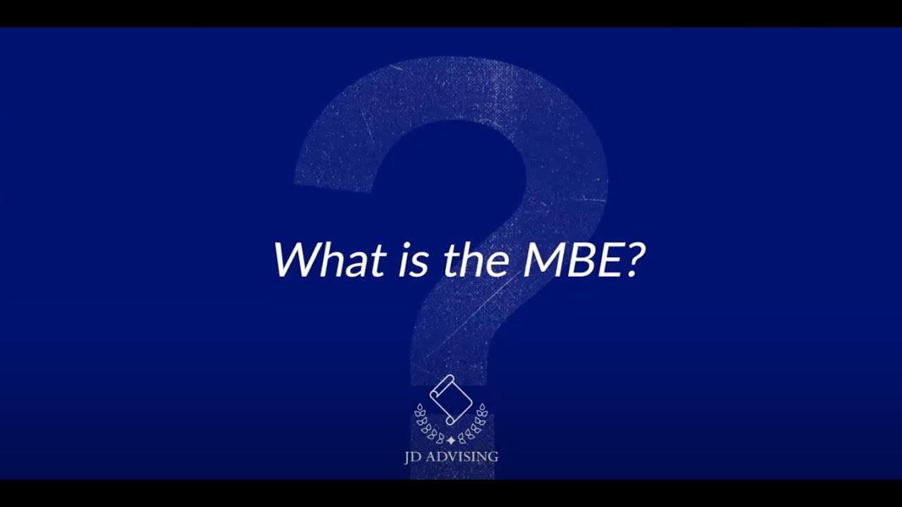 What Is The MBE? - YouTube