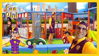 Learning with Fun Phil | Exploring playground Inside Trampo Extreme | Educational Videos for Kids