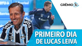 Primeiro dia de Lucas Leiva em seu retorno ao Grêmio