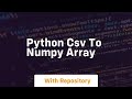 python csv to numpy array