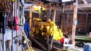 Caterpillar D8H 36A D342 Engine first start after rebuild