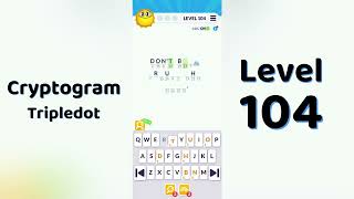 Cryptogram Tripledo Level 104 Solutions 🧩 | Logic Puzzle Game | Mini Boss