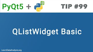 QListWidget Basics | PyQt5 Tutorial