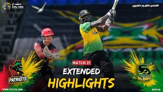 Extended Highlights | St Kitts & Nevis Patriots vs Jamaica Tallawahs | CPL 2021