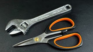 No matter how dull the scissors are! Just a wrench and it will be sharp as new. Simple and fast,