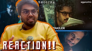 Dhootha - Official Trailer | REACTION!! | Naga Chaitanya, Parvathy Thiruvothu, Sathyapriya Bhavani