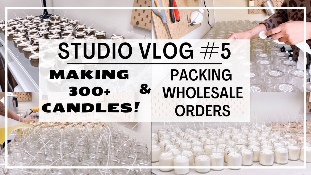 Studio Vlog 5 Making 300 Candles How I Pack Ship Wholesale