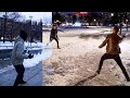 Snowball fights with strangers in Sofia