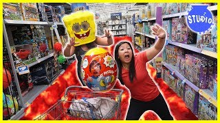 FLOOR IS LAVA at Walmart + Shopping for Surprise Birthday Toys for Combo Panda