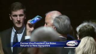 Joe Biden speaks at Democratic event in Manchester
