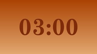 3-Minute Countdown Timer | (Fire → Brown Sugar) × Reddish Brown