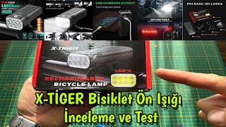 X-TIGER Bisiklet Ön Işık Kutu Açılışı-İnceleme ve Test- Geceyi Gündüz Yapar mı?