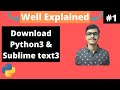 How to download Python3 | Sublime text editor #1 | Python3 Go From Zero to Hero