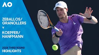 Granollers/Zeballos v Hanfmann/Koepfer Highlights | Australian Open 2024 Third Round
