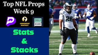 Top NFL PrizePicks Bets Today Week 9 #dfs #underdog #chalkboard #fanduel #draftkings #sportsbetting