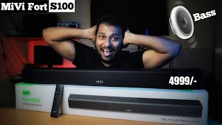 MIVI Fort s100 Soundbar unboxing and Bass Review in Hindi 2022