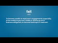 fail meaning of fail