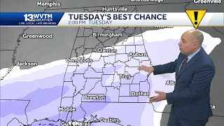 Siberian cold blast hits Sunday with a threat of wintry weather in Alabama's weather forecast by ...