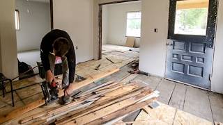 DIY HOUSE REMODEL new front door finishing up subfloor #construction #remodel #diy #renovation