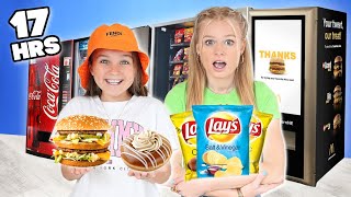 Eating only VENDING MACHINE FOOD for 24 Hours! | Family Fizz