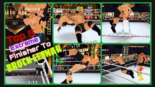 😱Top 5 Extreme Finisher to Broke Lesnar in wr3d 2k22 | John Cena Roman Reigns| Finisher compilation
