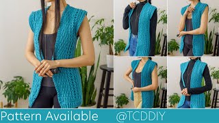 How to Crochet: Cable Cardigan | Pattern \u0026 Tutorial DIY