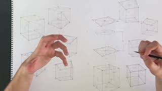 Drawing a proportionate cube in perspective