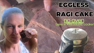 Gluten free no oven ragi cake | pressure cooker baking for beginners | easy and healthy snack