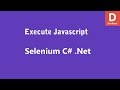 Selenium C# Execute Javascript