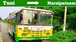 Tuni To Narsipatnam :  Pallevelugu APSRTC  Journey || తుని నుండి నర్సీపట్నం