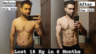 My Belly Fat to Abs Transformation in 2 Mins |Lost 18 Kg In 6 Months #weightloss #bodytransformation